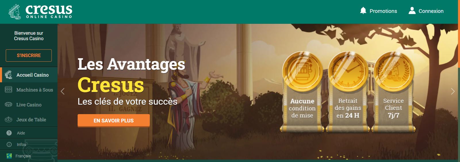 Cresus Casino : L&rsquo;un des meilleurs sites de jeux en ligne